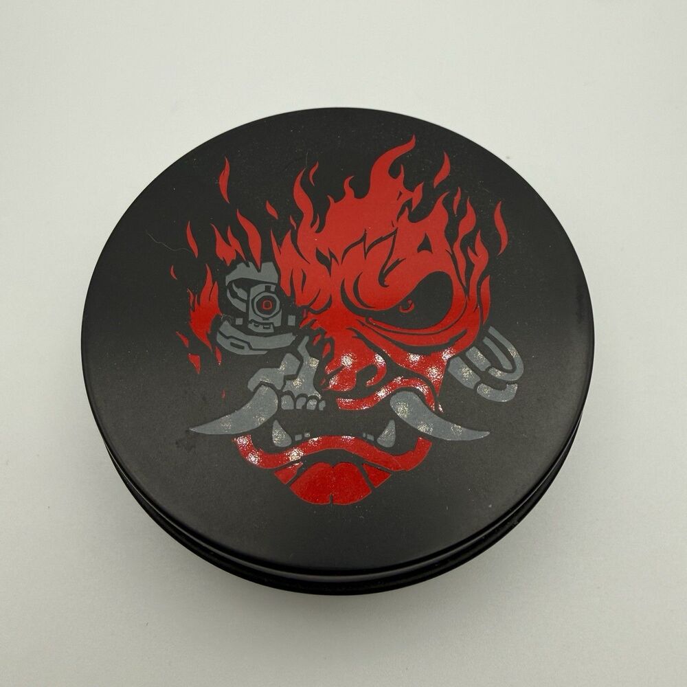Cyberpunk 2077 Samurai Oni Mask Collectible Tin CD Projekt Red New Sealed